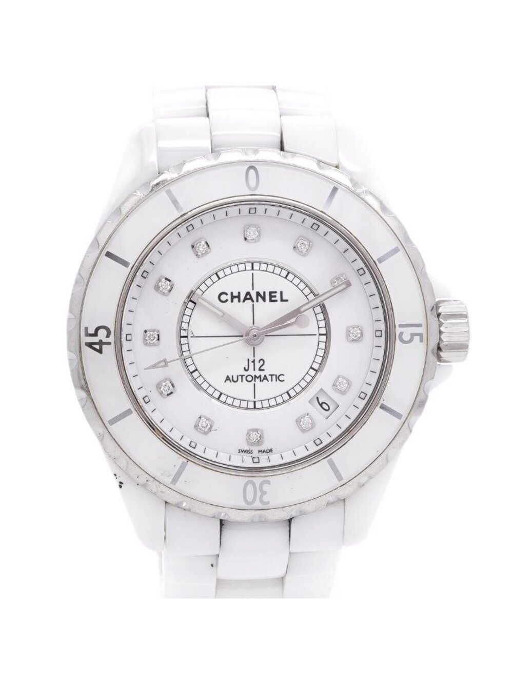 Chanel 12P Diamond White Dial Watch